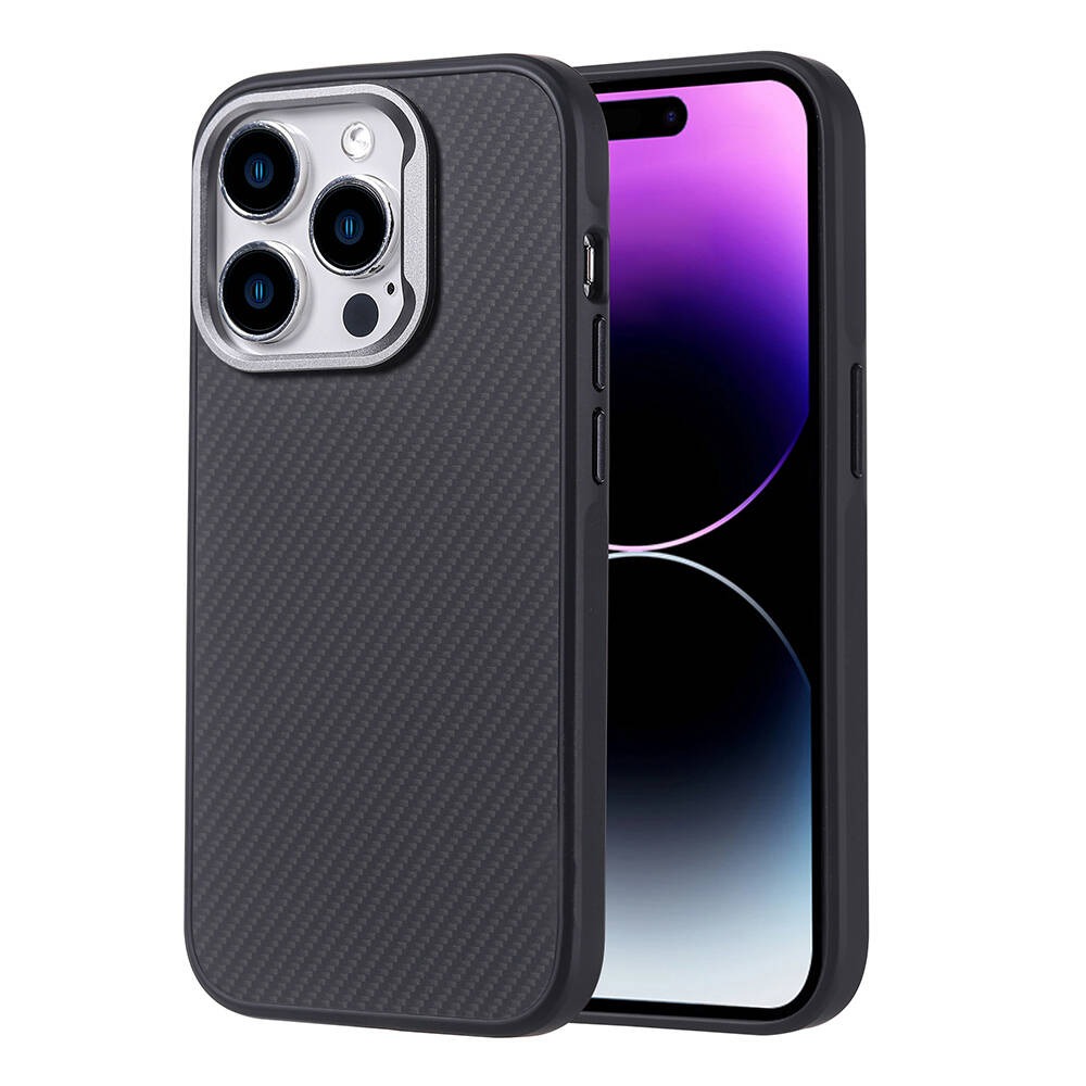 iPhone 15 Pro Kılıf M-safe Şarj Özellikli Karbon Fiber Görünümlü Zore Troy Kılıf iPhone 15 Pro Kılıf M-safe Şarj Özellikli Karbon Fiber Görünümlü Zore Troy Kılıf